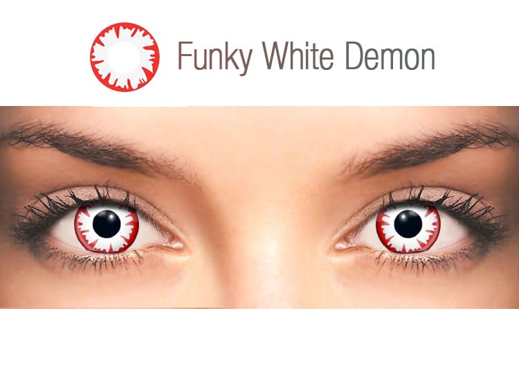 Funky White demon Cosplay Lenses